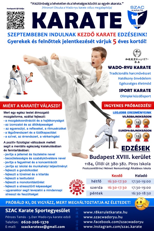 SZAC Karate SE. - Plakát 2023